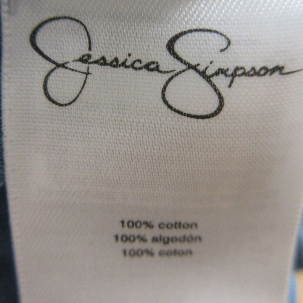 JESSICA SIMPSON Cropped Ankle Gauze Pants XL 16-18 Teal Blue‎ Gauzy Wide Leg NWT - Picture 6 of 12